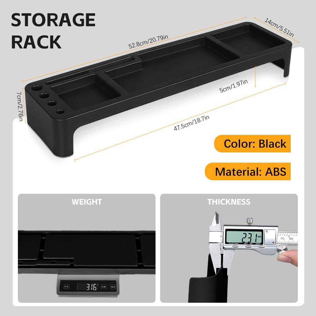 ZORBES Desk Organizer Shelf Space Saving Office Desk Organizer Pen Holder Multi Compartment Stationeries Tools Organzier Over Keyboard Organzier Stand, 47.5x14x7cm ZORBES Desk Organizer Shelf Space Saving Office Desk Organizer Pen Holder Multi Compartment Stationeries Tools Organzier Over Keyboard Organzier Stand, 47.5x14x7cm